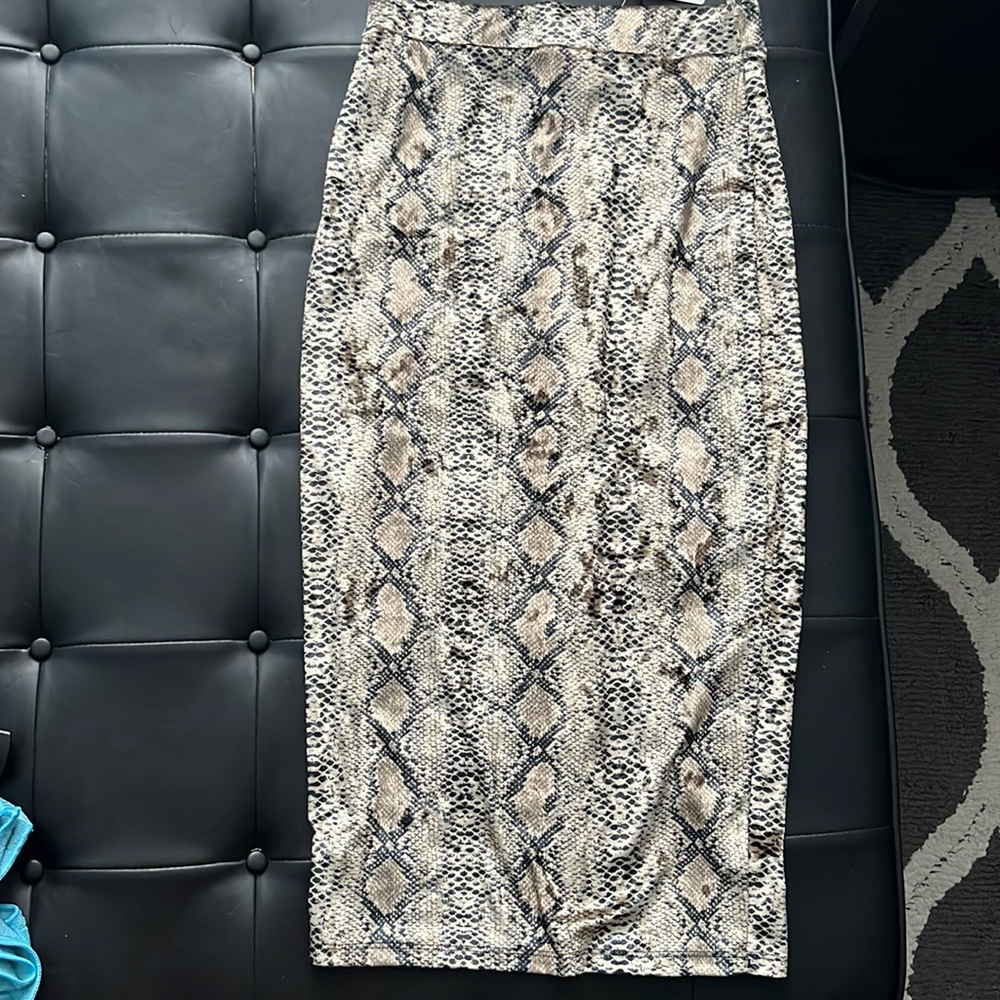 Snake print skirt